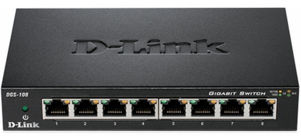 Switch 8 porturi, D-Link DGS-108, Gigabit - conexspot.com