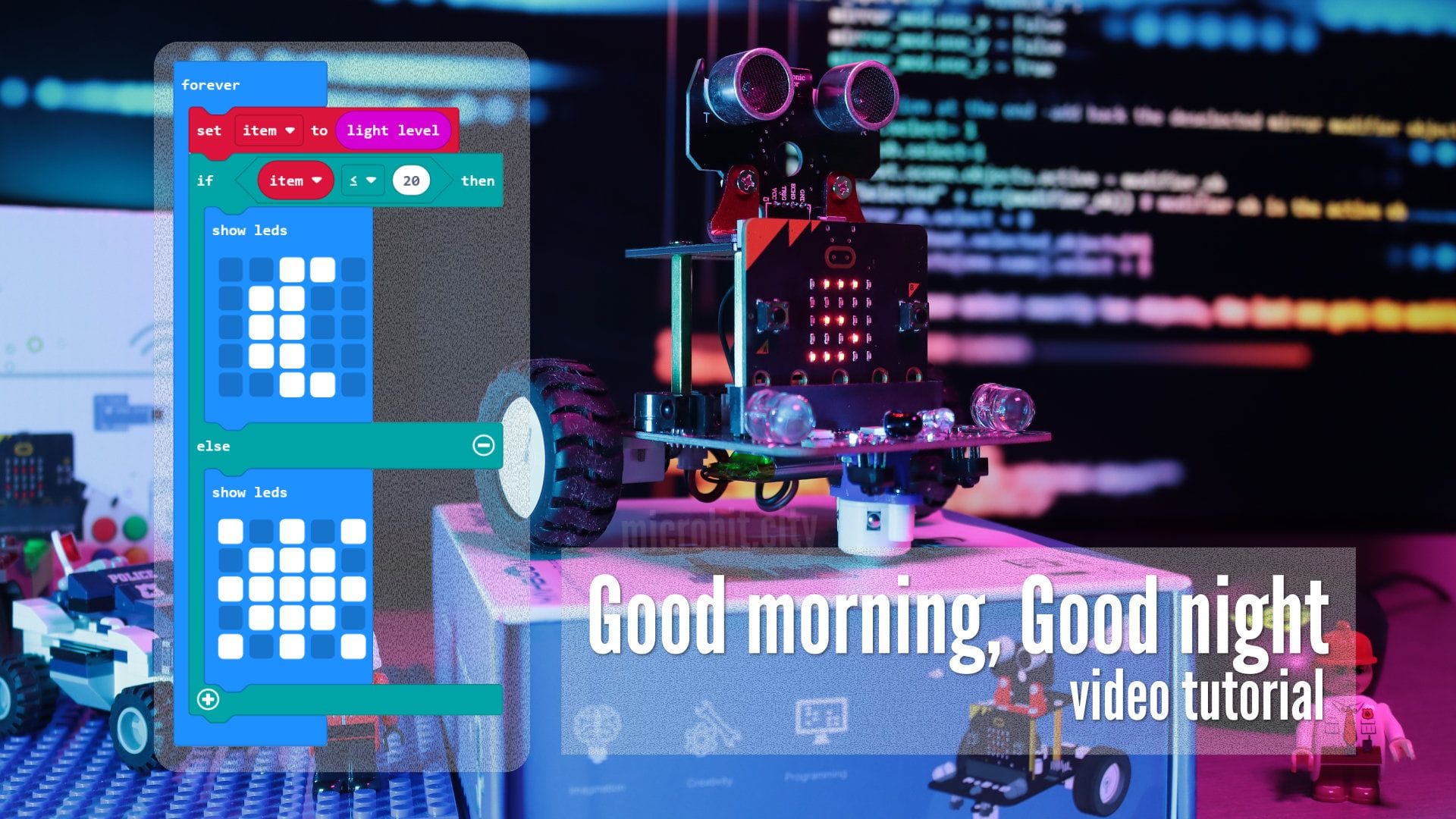 micro:bit, Good morning, Good night (Bună Dimineața, Noapte Bună)