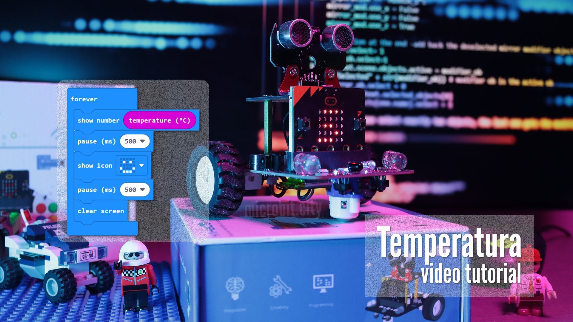 micro:bit, Temperature (arata temperatura)
